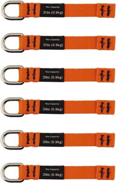 Ergodyne - 4-1/2" Tool Tether - Sealing Tape Connection, 5" Extended Length, Orange - Eagle Tool & Supply