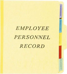 Pendaflex - 8-1/2 x 11", Letter Size, Yellow, Personnel File Folder - 20 Point Stock, 1/3 Tab Cut Location - Eagle Tool & Supply