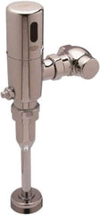 Zurn - 3/4" Spud Coupling, 1" Pipe, Urinal Automatic Flush Valve - Single Flush, 0.125 Gal per Flush, Chrome Cover, Powered by 4 AA Batteries - Eagle Tool & Supply