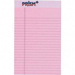 TOPS - 50 Sheet, 5 x 8", Narrow Legal Pad - Pastel Pink - Eagle Tool & Supply