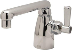 Zurn - Swing Spout/Nozzle, Two Handle, Chrome Plated Single Hole Mount, Laboratory Faucet - Lever Handle - Eagle Tool & Supply