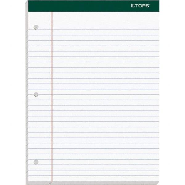 TOPS - 100 Sheet, 8-1/2 x 11-3/4", Legal/Wide (Style) Writing Pad - White - Eagle Tool & Supply