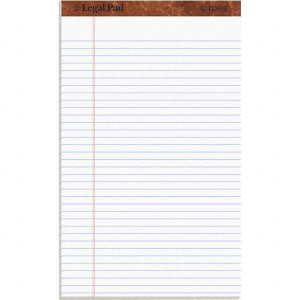 TOPS - 50 Sheet, 8-1/2 x 14", Legal/Wide (Style) Legal Pad - White - Eagle Tool & Supply