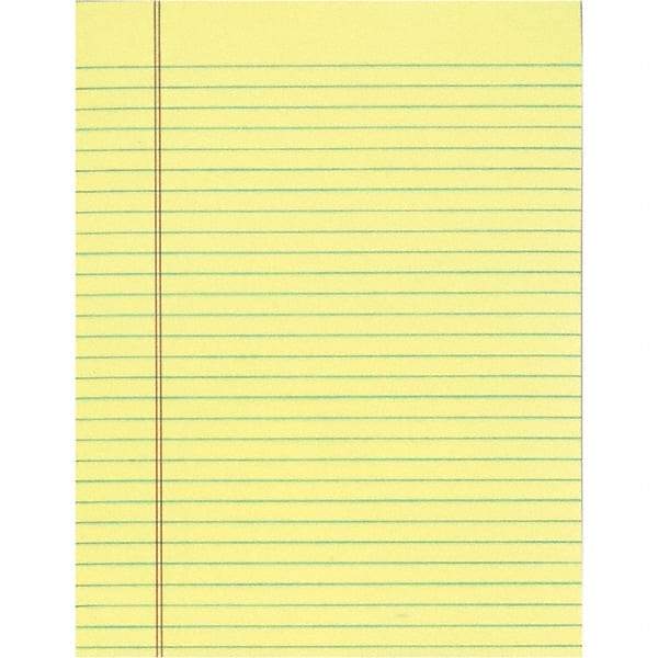 TOPS - 50 Sheet, 8-1/2 x 11", Legal/Wide (Style) Legal Pad - Canary - Eagle Tool & Supply