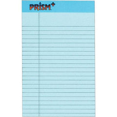 TOPS - 50 Sheet, 5 x 8", Narrow Legal Pad - Pastel Blue - Eagle Tool & Supply