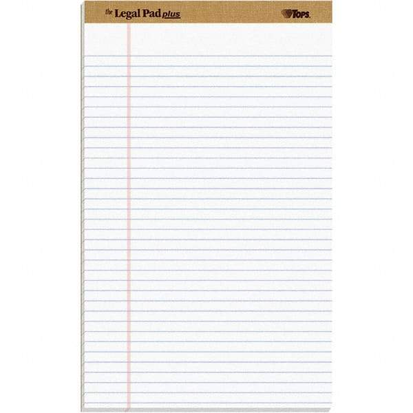 TOPS - 50 Sheet, 8-1/2 x 14", Legal/Wide (Style) Legal Pad - White - Eagle Tool & Supply