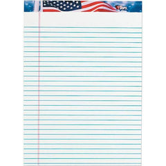 TOPS - 50 Sheet, 8-1/2 x 11-3/4", Legal/Wide (Style) Writing Pad - Red, White & Blue - Eagle Tool & Supply