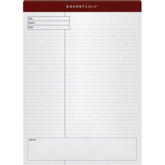 TOPS - 40 Sheet, 8-1/2 x 11-3/4", Legal/Wide (Style) Docket Ruled Pad - White - Eagle Tool & Supply