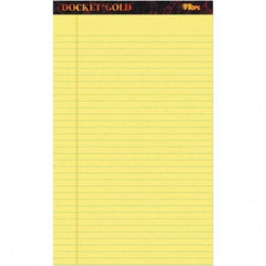 TOPS - 50 Sheet, 8-1/2 x 14", Legal/Wide (Style) Writing Pad - Canary - Eagle Tool & Supply
