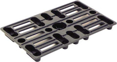 Valley Craft - 15" Long x 24" & Wide x 1-1/2" High Plastic Nestable Pallet - 800 Lb Static Capacity, Black - Eagle Tool & Supply