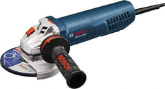 Bosch - 5" Wheel Diam, 11,500 RPM, Corded Angle & Disc Grinder - 5/8-11 Spindle, 120 Volts, 13 Amps - Eagle Tool & Supply