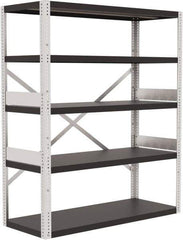 Valley Craft - 4 Shelf Starter Open Steel Shelving - 10,000 Lb Capacity, 60" Wide x 72" High x 24" Deep, Gray - Eagle Tool & Supply
