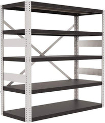 Valley Craft - 4 Shelf Starter Open Steel Shelving - 10,000 Lb Capacity, 60" Wide x 60" High x 24" Deep, Gray - Eagle Tool & Supply