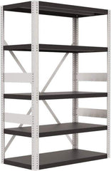 Valley Craft - 4 Shelf Starter Open Steel Shelving - 10,000 Lb Capacity, 48" Wide x 72" High x 24" Deep, Gray - Eagle Tool & Supply