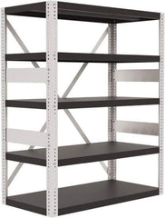 Valley Craft - 4 Shelf Starter Open Steel Shelving - 10,000 Lb Capacity, 48" Wide x 60" High x 24" Deep, Gray - Eagle Tool & Supply