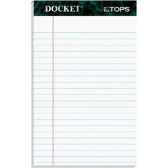 TOPS - 50 Sheet, 5 x 8", Legal/Wide (Style) Perforated Style Ruled Pads - White - Eagle Tool & Supply