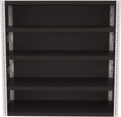 Valley Craft - 4 Shelves, 10,000 Lb Capacity, Enclosed Shelving - 60" Wide x 24" Deep x 60" High, Gray - Eagle Tool & Supply