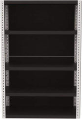Valley Craft - 4 Shelves, 10,000 Lb Capacity, Enclosed Shelving - 48" Wide x 24" Deep x 72" High, Gray - Eagle Tool & Supply