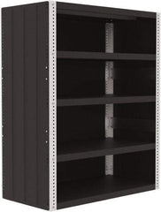 Valley Craft - 4 Shelves, 10,000 Lb Capacity, Enclosed Shelving - 48" Wide x 24" Deep x 60" High, Gray - Eagle Tool & Supply