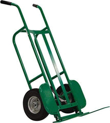 Valley Craft - 1,000 Lb Capacity 48" OAH Hand Truck - Dual Handle, Steel, Pneumatic Wheels - Eagle Tool & Supply