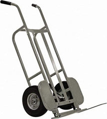 Valley Craft - 1,000 Lb Capacity 48" OAH Hand Truck - Dual Handle, Aluminum, Pneumatic Wheels - Eagle Tool & Supply
