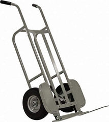 Valley Craft - 1,000 Lb Capacity 48" OAH Hand Truck - Dual Handle, Aluminum, Pneumatic Wheels - Eagle Tool & Supply