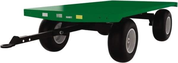 Valley Craft - 6,000 Lb Capacity Steel Quad Steer Trailer System - Steel Deck, 48" OAW, 96" Platform Length x 23-1/2" Platform Height, Pneumatic Casters - Eagle Tool & Supply