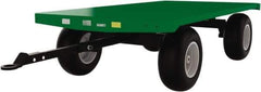 Valley Craft - 6,000 Lb Capacity Steel Quad Steer Trailer System - Steel Deck, 48" OAW, 96" Platform Length x 23-1/2" Platform Height, Pneumatic Casters - Eagle Tool & Supply