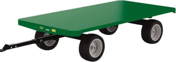 Valley Craft - 4,000 Lb Capacity Steel Quad Steer Trailer System - Steel Deck, 48" OAW, 96" Platform Length x 21-1/2" Platform Height, Pneumatic Casters - Eagle Tool & Supply