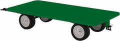 Valley Craft - 2,000 Lb Capacity Steel Quad Steer Trailer System - Steel Deck, 48" OAW, 96" Platform Length x 19-1/5" Platform Height, Pneumatic Casters - Eagle Tool & Supply