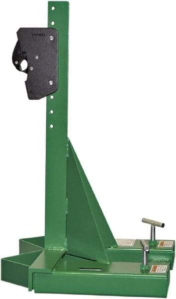 Valley Craft - 1,000 Lb Load Capacity, 30, 55 & 85 Gal Forklift Drum Handler - Steel Wheels - Eagle Tool & Supply