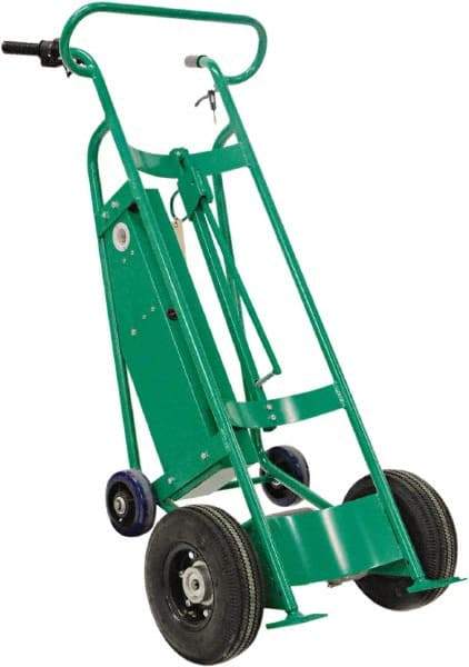 Valley Craft - 800 Lb Capacity 60" OAH Hand Truck - Dual Loop Handle, Steel, Pneumatic Wheels - Eagle Tool & Supply