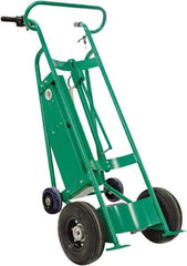 Valley Craft - 800 Lb Capacity 60" OAH Hand Truck - Dual Loop Handle, Steel, Pneumatic Wheels - Eagle Tool & Supply