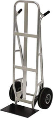 Valley Craft - 600 Lb Capacity 51" OAH Hand Truck - Dual Loop Handle, Aluminum, Pneumatic Wheels - Eagle Tool & Supply