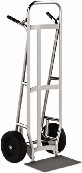 Valley Craft - 600 Lb Capacity 51" OAH Hand Truck - Dual Loop Handle, Aluminum, Pneumatic Wheels - Eagle Tool & Supply