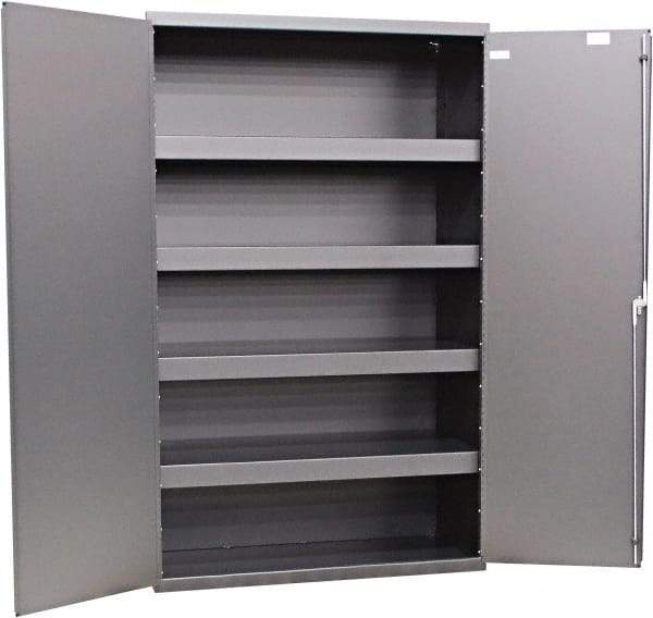Valley Craft - 4 Shelf Base Storage Cabinet - Steel, 48" Wide x 24" Deep x 72" High, Gray - Eagle Tool & Supply