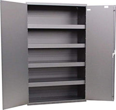 Valley Craft - 4 Shelf Base Storage Cabinet - Steel, 36" Wide x 24" Deep x 84" High, Gray - Eagle Tool & Supply