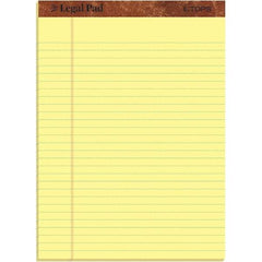 TOPS - 50 Sheet, 8-1/2 x 11", Legal/Wide (Style) Legal Pad - Canary - Eagle Tool & Supply