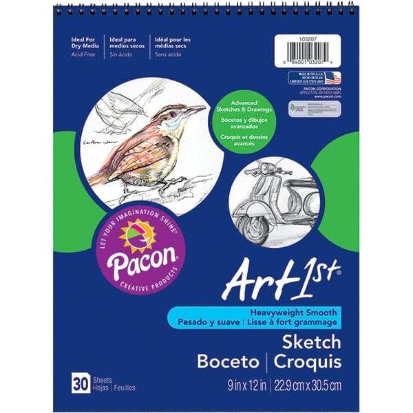 Pacon - 30 Sheet, 9 x 12", Sketch - White - Eagle Tool & Supply