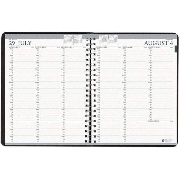 House of Doolittle - 112 Sheet, 8-1/2 x 11", Weekly Planner - Black - Eagle Tool & Supply