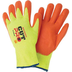 MCR Safety - Size M, ANSI Cut Lvl A6, Puncture Lvl 4, Abrasion Lvl 6, Nitrile Coated Synthetic Cut Resistant Gloves - Eagle Tool & Supply
