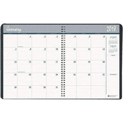 House of Doolittle - 32 Sheet, 6-7/8 x 8-3/4", Monthly Planner - Black - Eagle Tool & Supply