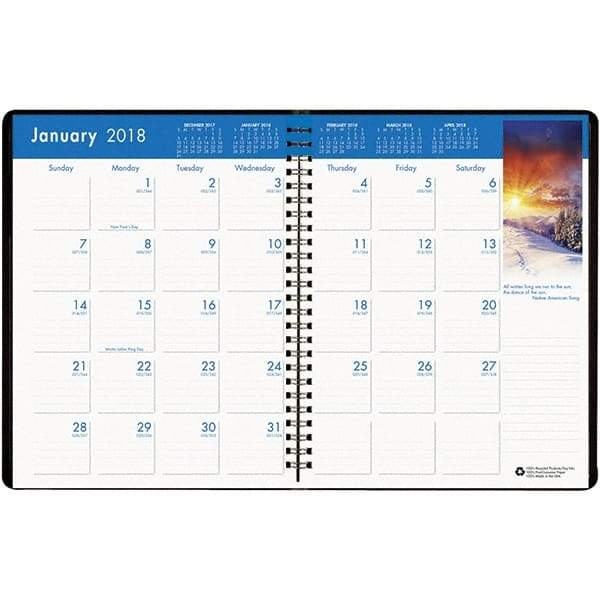 House of Doolittle - 24 Sheet, 8-1/2 x 11", Monthly Planner - Black - Eagle Tool & Supply