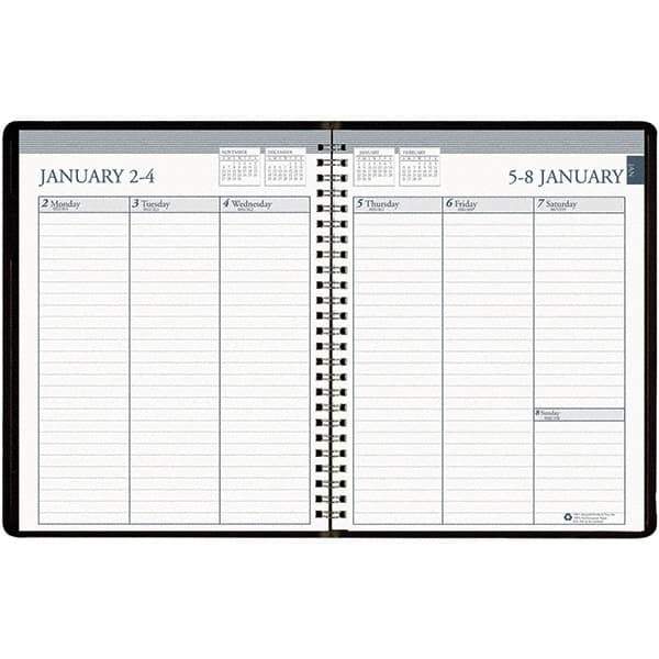 House of Doolittle - 104 Sheet, 6-7/8 x 8-3/4", Weekly Appointment Book - Black - Eagle Tool & Supply