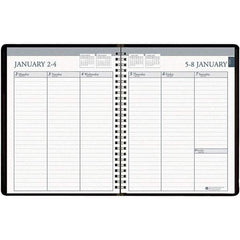 House of Doolittle - 104 Sheet, 6-7/8 x 8-3/4", Weekly Appointment Book - Black - Eagle Tool & Supply