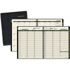 AT-A-GLANCE - 128 Sheet, 6-7/8 x 8", Weekly/Monthly Appointment Book - Black - Eagle Tool & Supply