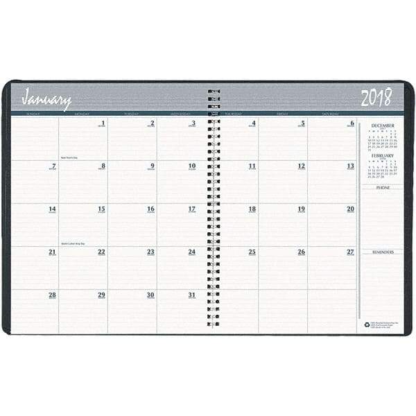 House of Doolittle - 24 Sheet, 8-1/2 x 11", Monthly Planner - Blue - Eagle Tool & Supply