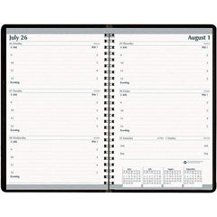 House of Doolittle - 104 Sheet, 5 x 8", Weekly Appointment Book - Black - Eagle Tool & Supply