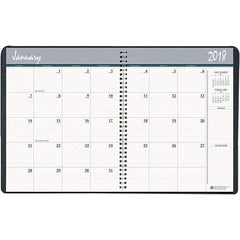 House of Doolittle - 24 Sheet, 6-7/8 x 8-3/4", Monthly Planner - Black - Eagle Tool & Supply
