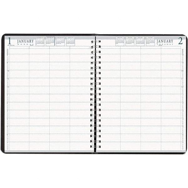 House of Doolittle - 365 Sheet, 8 x 11", Group Daily Appointment Book - Black - Eagle Tool & Supply
